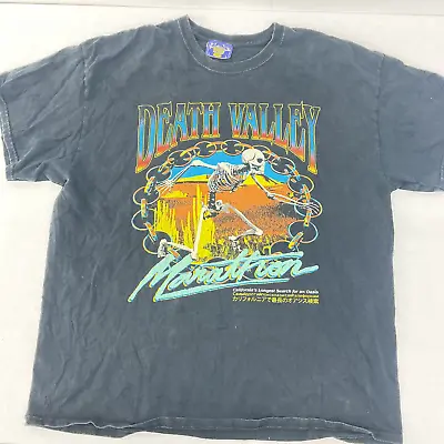 VTG Death Valley Marathon Search For Oasis Motorcycle Biker Black T-Shirt Mens L • $150