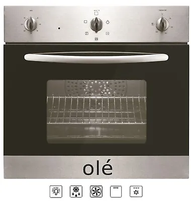 Olé 60cm Stainless Steel Electric 5 Functions Fan Force Oven - E5625 • $320