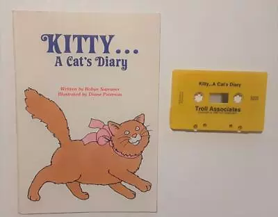 Kitty A Cat's Diary 1986 Children's Book & Cassette Robyn Supraner Troll Assoc. • $10