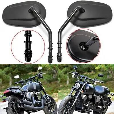 Motorcycle Black Rear View Side Mirrors For Harley Davidson Dyna Street FXDB • $58.11