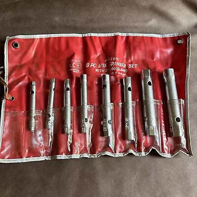 Vintage Set Of 8pc Metric Kct 6mm - 22mm Box Spanners Made In Japan Tools • $45