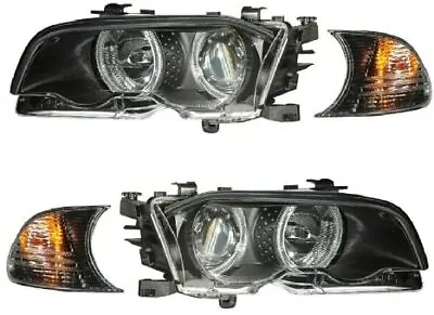 CG BMW 3 Series E46M3 99-01 Coupe Projector Headlight LED Halo Black • $242.28