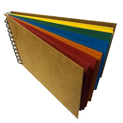 LANDSCAPE  Sketch Book Pad Scrapbook Bright Card Wood Hardback Spiral Bound Eco • £14.99