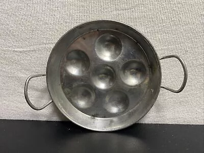 Vintage Metal Pan Escargot Egg Poacher Double Handle Made In France • $10