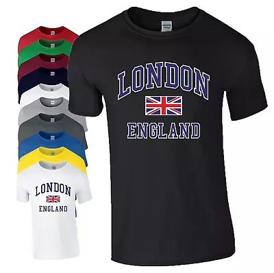  I Love London England T Shirt Union Jack UK Flag Novelty Birthday Gift Men Top • $12.43