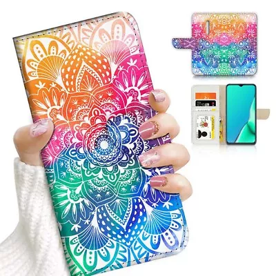 ( For Oppo Reno Z ) Flip Wallet Case Cover PB24191 Mandala • $12.99