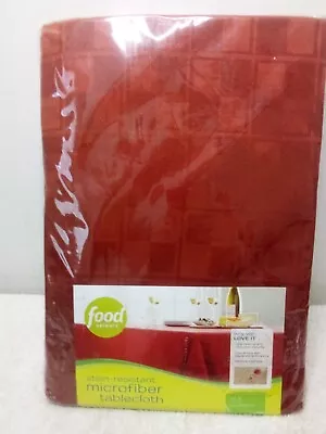 Food Network Microfiber Tablecloth Burgundy Red 70  Round New  • $22.50