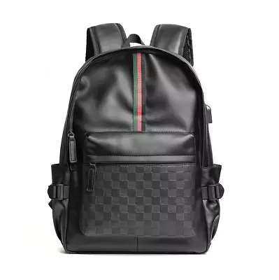 New Fashion Mens Leather School Backpack Waterproof Laptop Travel Bag B • $37.90