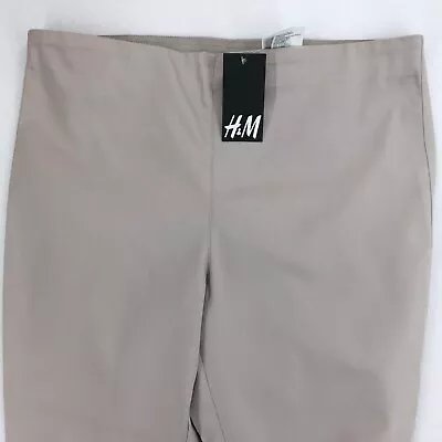 H&M Women's Dress Pants Size 12 Beige Inseam 27 Rise 11 Pull On • $12.99