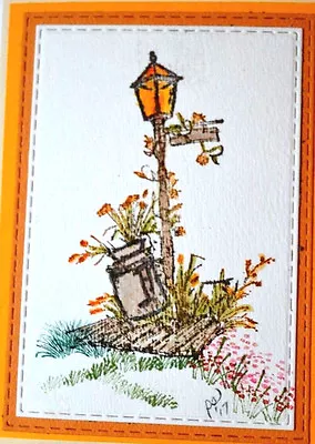 COUNTRY LAMP & MILK CAN Retired!! (U Get Photo #2) Art Impressions Rubber Stamps • $12.99