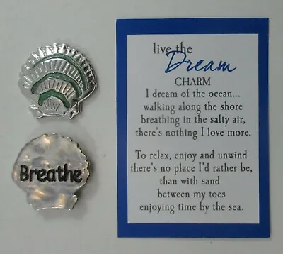 W1 BREATHE Scallop Shell By The Sea LIVE THE DREAM Pocket Token Charm Camino • $8.99