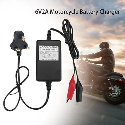 £9.59 • Buy UK Plug 6v Volt Sealed Lead Acid Battery Charger Motorbike Quad Bike Toy Car NEW