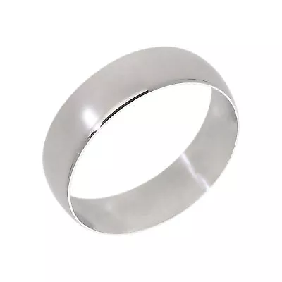 Pre-Owned 9ct White Gold 5mm Wedding Band Ring Size: Q 9ct Gold Unisex • £97.75