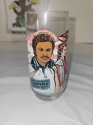 Vintage 1980 Star Wars Lando Calrissian Empire Strikes Back Burger King Glass • $15.29