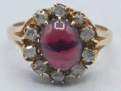 3g 10k VTG Gold Garnet Sapphire Ring Sz 6 • $9.99