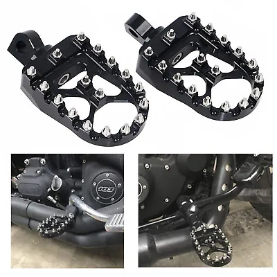 $26.98 • Buy MX Style Rivet Wide Pedals For Harley Dyna FXDC FXDX FXDWG Iron XL883N Fatboy