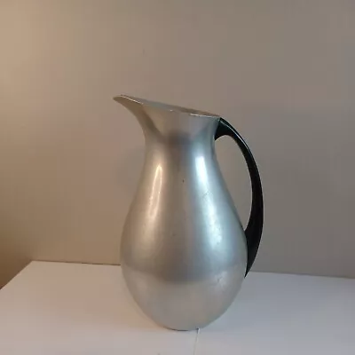 Vintage Spain Aluminum Metal Beverage Pitcher 10  Mid Century Spanish MMM • $12