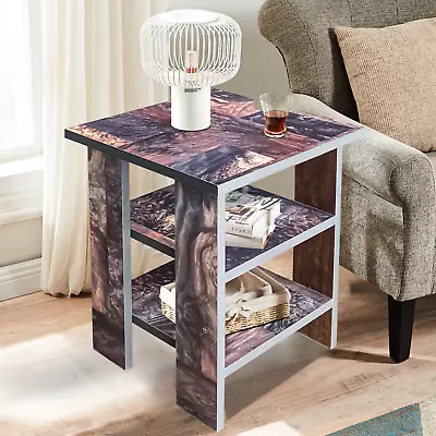 Small Side End Coffee Tea Table Bedside Table Cabinet Nightstand Storage Shelf • £13.99