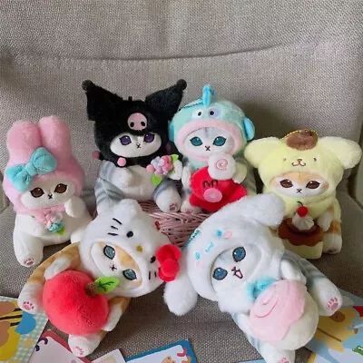 Cartoon Shark Cat Series Plush Toys Sanrio Kuromi Hello Kitty My Melody Cat Doll • $12.70