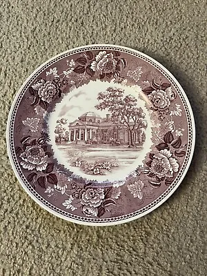 Wedgwood “Monticello” Home Of Thomas Jefferson Red Souvenir Antique Plate • $9
