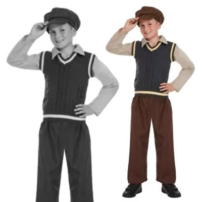 £16.95 • Buy Childrens Boys 1930's 1940's Fancy Dress Costume Age 10-12 Years