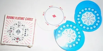 Classic Round Playing Cards New - Plastic Coated - 3  Diameter • $5