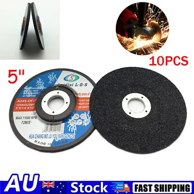 $29.49 • Buy 10PCS 125mm Grinding Discs 5  Wheels Metal Steel Angle Grinder Cutting Sanding