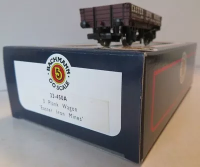 BACHMANN 33-450A 3 Plank Open Wagon 'EASTER IRON MINES'  (Boxed) • $29.99