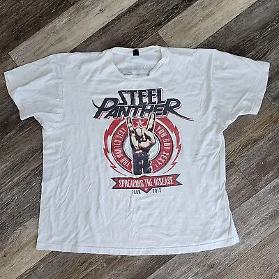 STEEL PANTHER Shirt XL 2013 Spreading The Disease Tour Concert Metal Rock Glam • $18.15