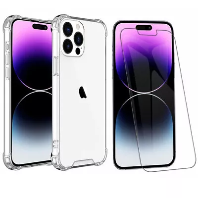 For IPhone 15 14 13 12 11 Pro Max 7 8 Plus XR XS Max Case Shockproof Clear Cover • $8.99