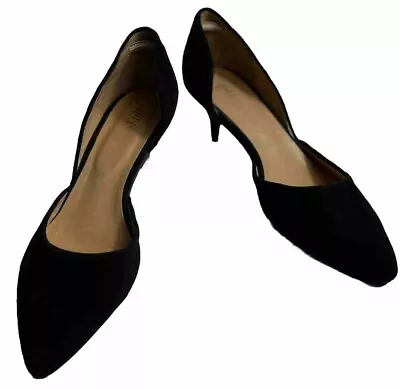 JJill Black Suede D’Orsay Kitten Heel Shoes Size 10 • $25