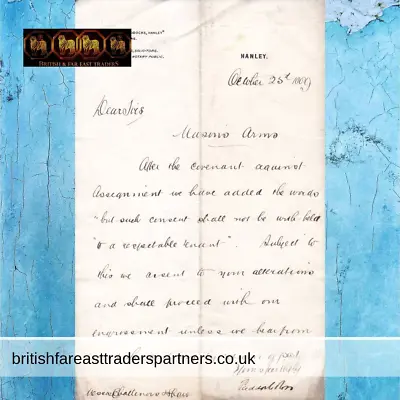 £17.99 • Buy ANTIQUE 1889 PADDOCK & SONS SOLICITORS And CHALLINOR & SHAW Handwritten LETTER