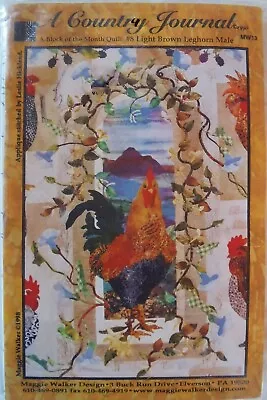 NEW Country Journal Brown Leghorn Rooster Block #8 Applique Quilt Pattern MW13 • $14.99