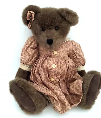 £16.70 • Buy VTG Boyds Bears 15  CORINNA Brown Teddy Bear W Floral Dress Bow Pants Plush.  88