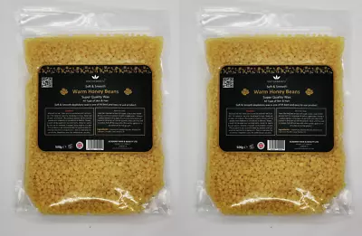 Soft & Smooth Warm Honey Wax Beans 500g (Pack Of 2) • £17.99