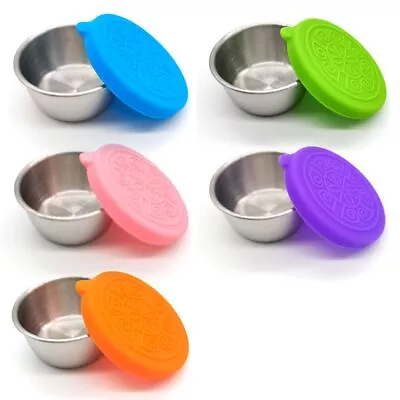 With Lids Reusable Sauce Bowls Salad Dressing Containers Condiment Containers • £4.43