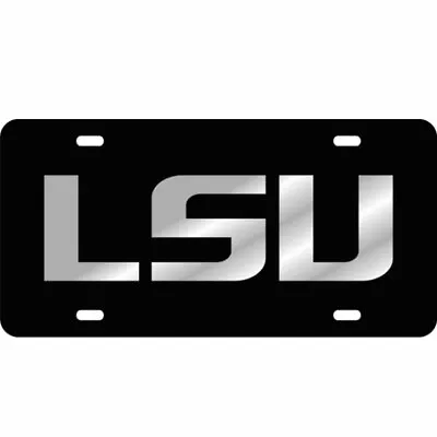 LSU Tigers Black Laser Cut License Plate Auto Tag Made In The USA • $19.99