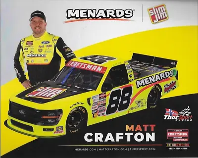 2024 Matt Crafton “slim Jim Menards Atlanta  #88 Nascar Truck Series Postcard • $2.25
