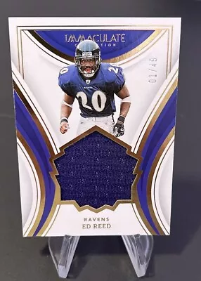 2023 Panini Immaculate NFL Hall Of Fame Memorabilia Ed Reed Ravens 1 /49  • $35