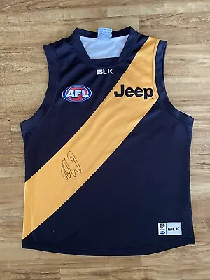 $249 • Buy Trent Cotchin Richmond Tigers Hand Signed AFL Jersey Jumper Guernsey Large
