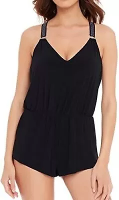 MAGICSUIT  STAR STUDDED GABBY ROMPER ONE PIECE SWIMSUIT 6014442 Black 8 NEW • $31.11