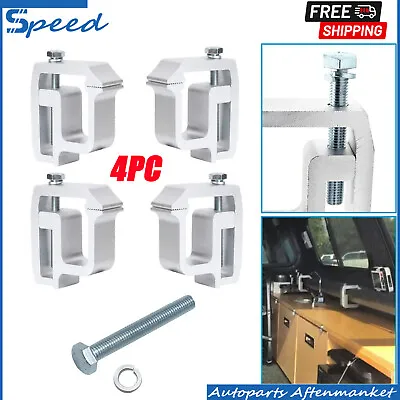 4 Pcs Truck Cap Topper Camper Aluminum Shell Mounting Clamps Heavy Duty Sliver • $20.19