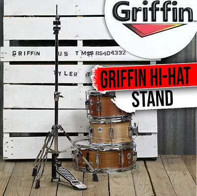 GRIFFIN Hi-Hat Stand | HiHat Cymbal Hardware Drum Pedal Holder Percussion Mount • $46