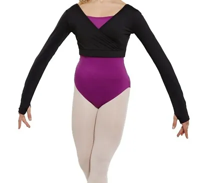 Wrap Dance Ballet Top - Lace Trim Warm Up - Size Small • £16.75