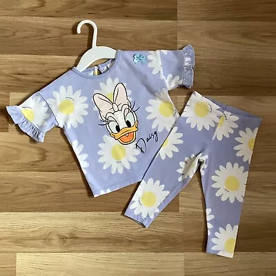 £4.19 • Buy Baby Girl Clothes 6-9 Months Preloved Disney Baby Daisy Duck T Shirt & Leggings 
