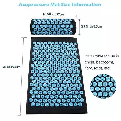 Fit Acupressure Mat And Pillow Set Back Neck Pain Relief Muscle Relaxation • $26.79
