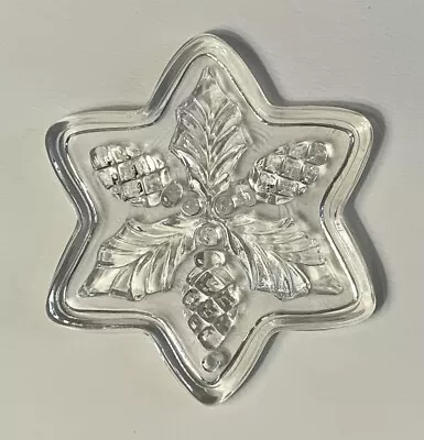 Vintage Fostoria Pressed Glass Snowflake Ornament • $12.95