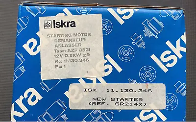 Iskra Starter Motor - #11.130.346 / Bosch SR214X - Fits Volvo & Renault Various • $105.95