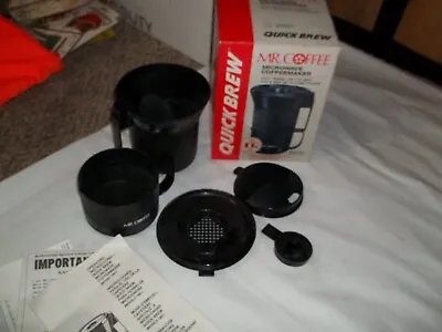 Mr. Coffee Quick Brew Microwave Coffeemaker W/ Travel Cup & Lid In Box • $4.99