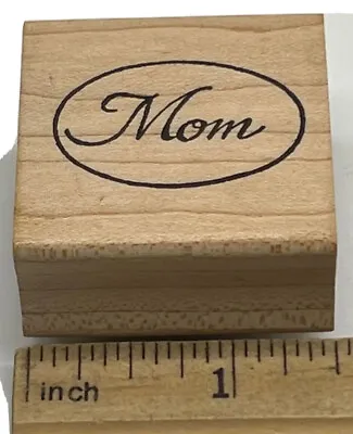Northwoods MOM WORD IN OVAL FRAME Rubber Stamp • $2.06